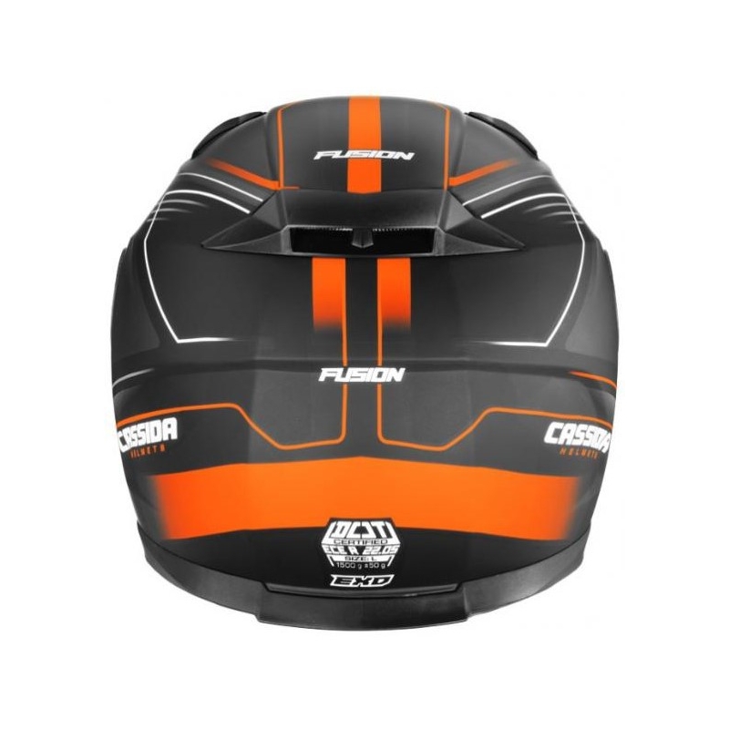 Přilba na motorku Cassida Apex Fusion černo-oranžovo-bílá výprodej