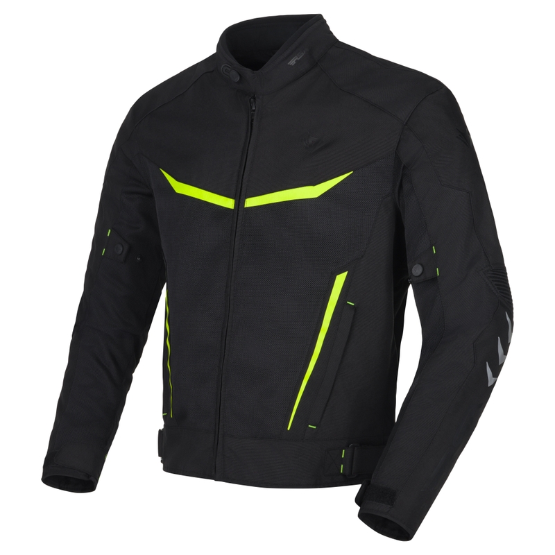 Bunda na motorku RSA Runway černo-fluo žlutá - II. jakost