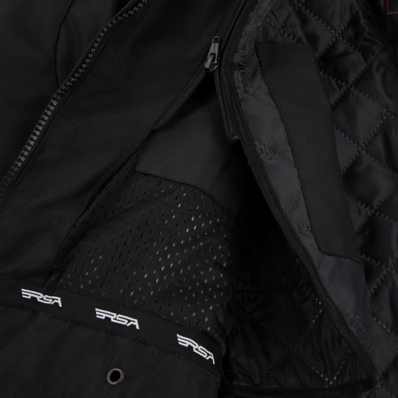 Naiste mootorrattajakk RSA Wasp valge-must-fluorestseeriv kollane