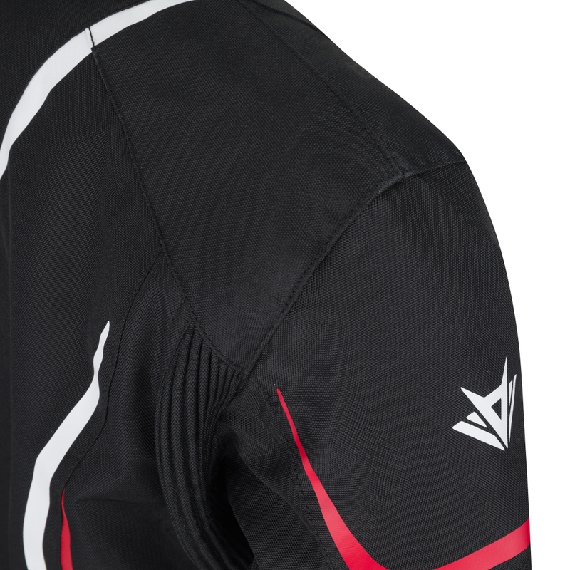 Naiste mootorrattajakk RSA Wasp valge-must-fluorestseeriv kollane