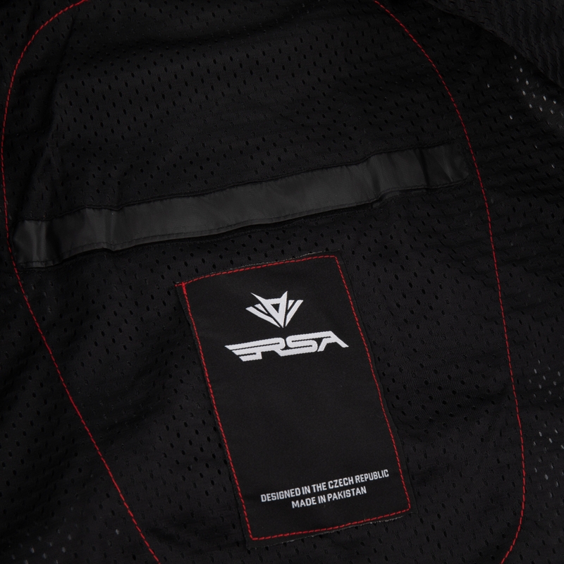 Naiste mootorrattajakk RSA Wasp valge-must-fluorestseeriv kollane