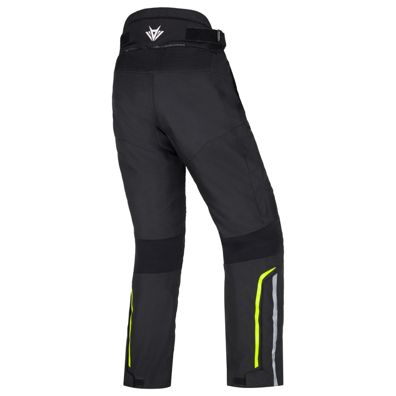 Kalhoty na motorku RSA Wasp černo-bílo-fluo žluté - II. jakost