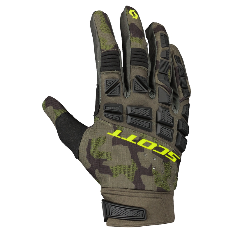 Mootorrattakindad SCOTT X-PLORE PRO armee-roheline-kollane
