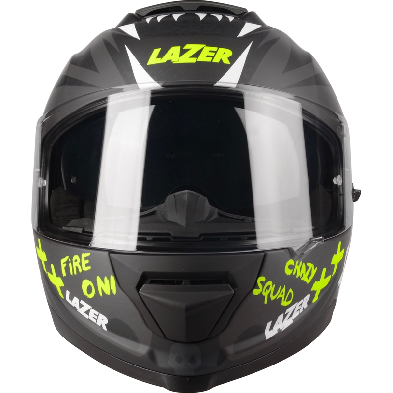 Integreeritud kiiver mootorratta Lazer Rafale SR Ride Oni must-fluo kollane