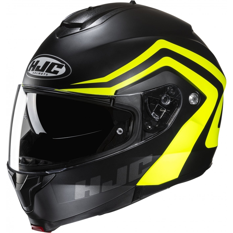 HJC C91N Nepos MC3HSF must-fluo kollane mootorratta kiiver.