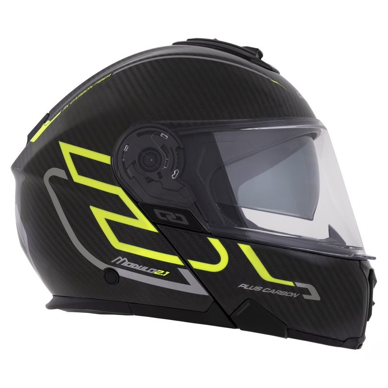 Cassida Modulo 2.1 Plus Carbon fluo kollane-hõbedane-must flip-up kiiver