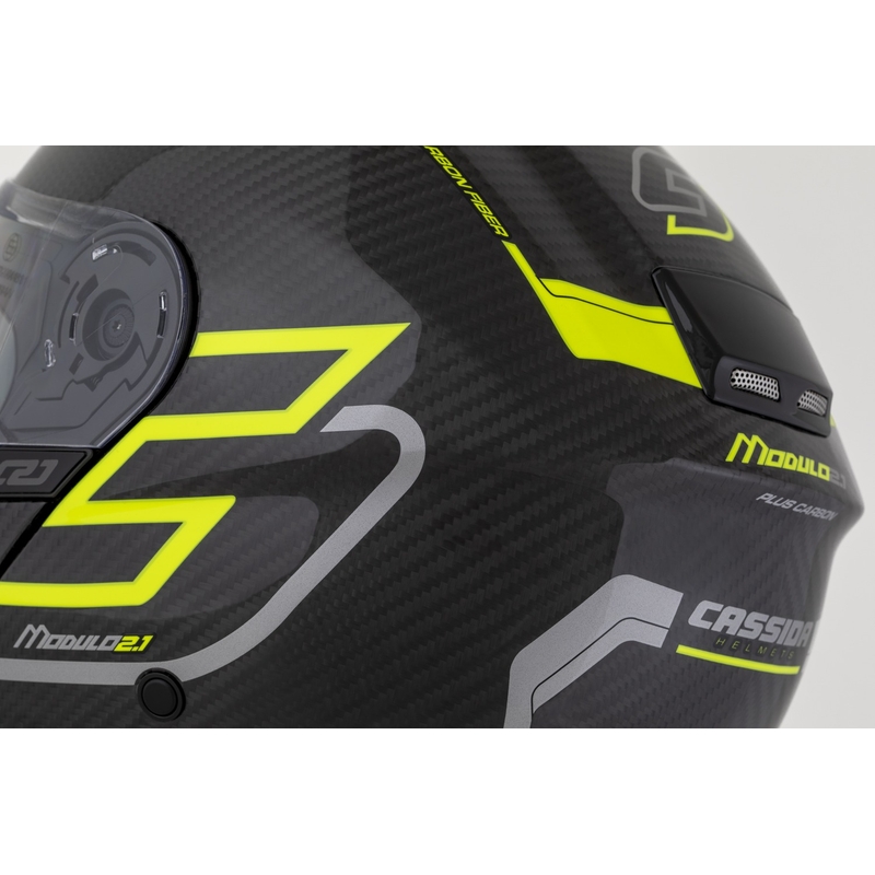 Cassida Modulo 2.1 Plus Carbon fluo kollane-hõbedane-must flip-up kiiver