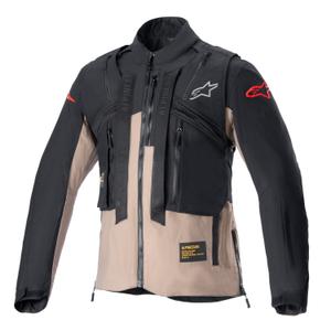 Alpinestars Techdura must ja pruun mootorratta jakk