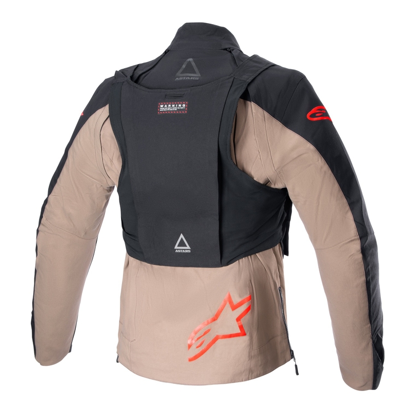 Alpinestars Techdura must ja pruun mootorratta jakk