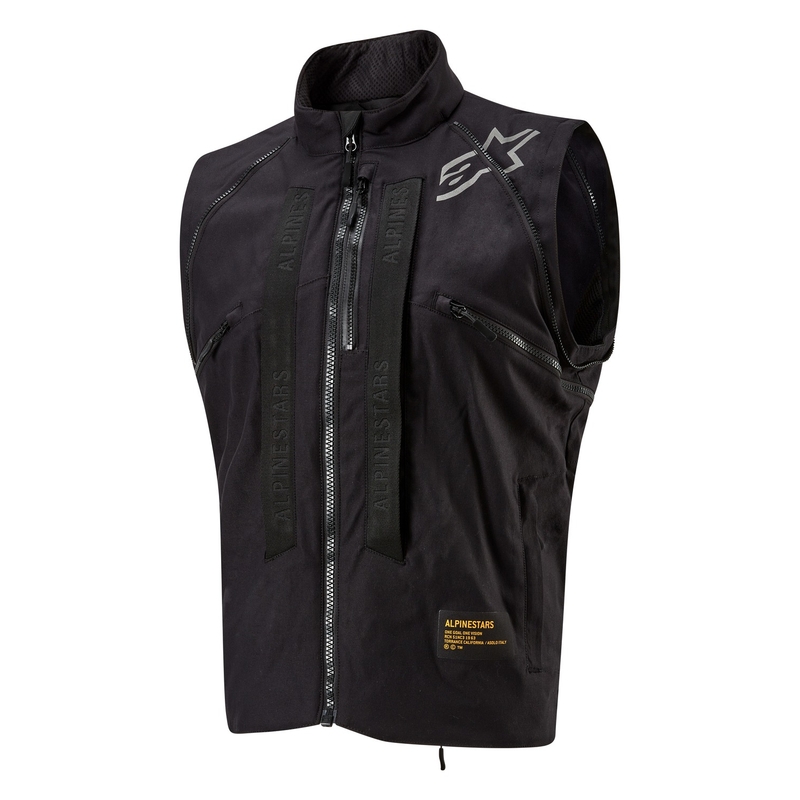 Alpinestars Techdura must ja pruun mootorratta jakk