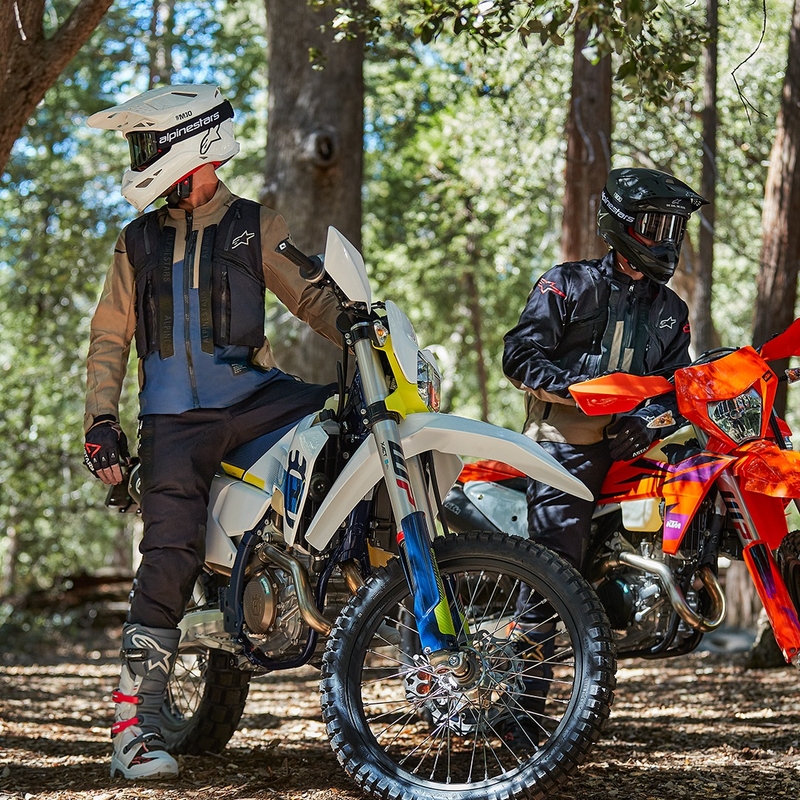 Alpinestars Techdura must-pruun-tumesinine mootorratta jope
