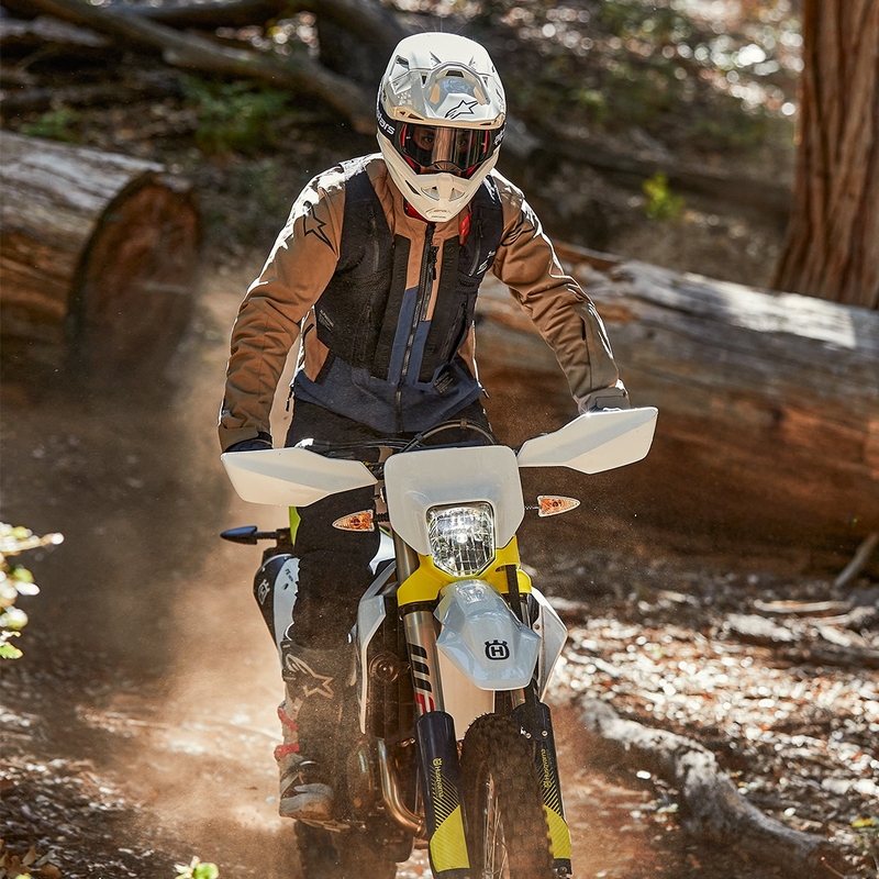Alpinestars Techdura must-pruun-tumesinine mootorratta jope