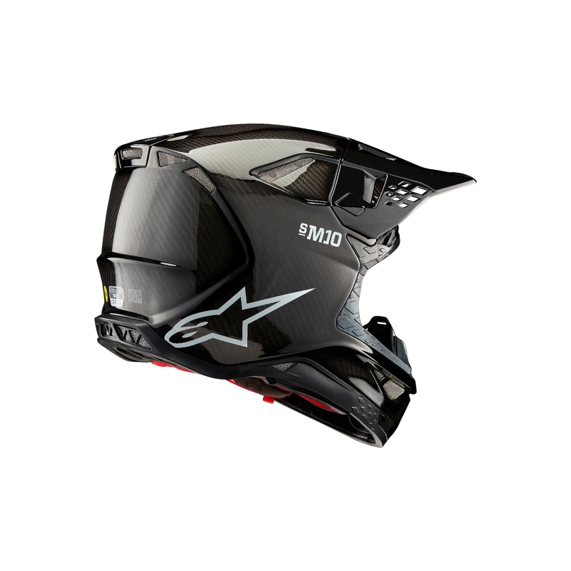 Alpinestars Supertech S-M10 Solid Gloss Carbon Motokross kiiver
