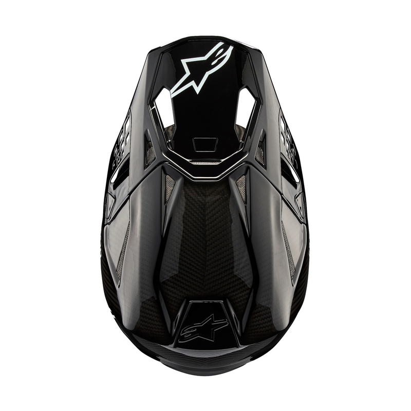 Alpinestars Supertech S-M10 Solid Gloss Carbon Motokross kiiver