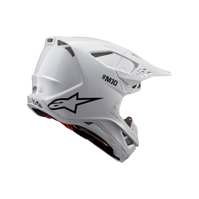 Alpinestars Supertech S-M10 Solid White Motokross kiiver