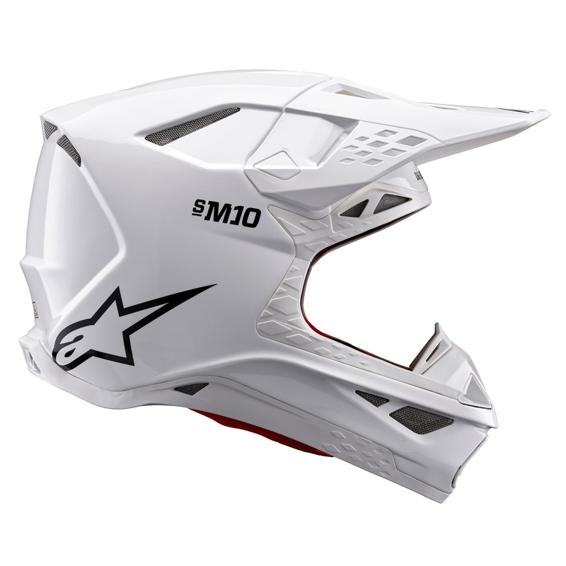 Alpinestars Supertech S-M10 Solid White Motokross kiiver