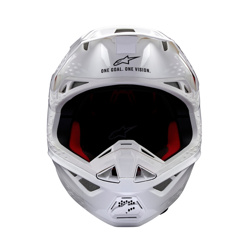 Alpinestars Supertech S-M10 Solid White Motokross kiiver