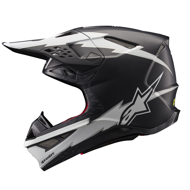 Alpinestars Supertech S-M10 Ampress motokrossikiiver matt must ja valge