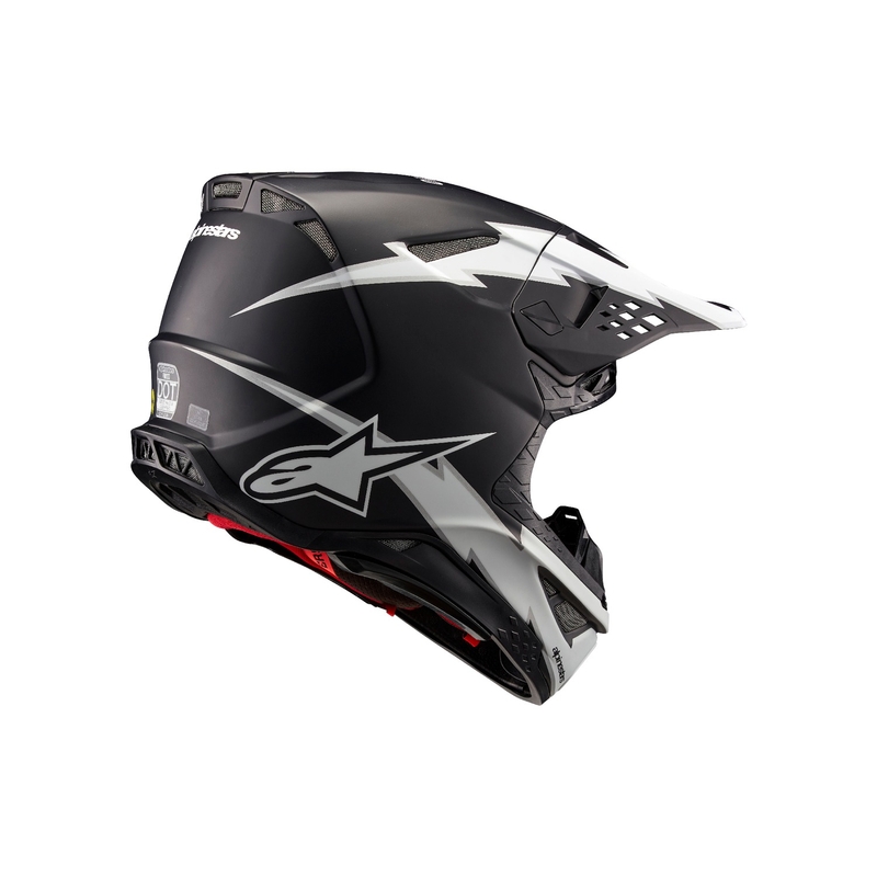 Alpinestars Supertech S-M10 Ampress motokrossikiiver matt must ja valge