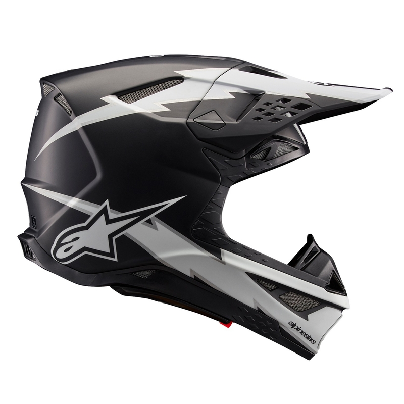 Alpinestars Supertech S-M10 Ampress motokrossikiiver matt must ja valge