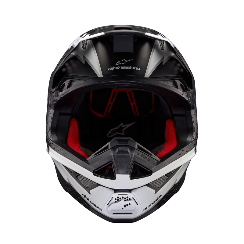 Alpinestars Supertech S-M10 Ampress motokrossikiiver matt must ja valge