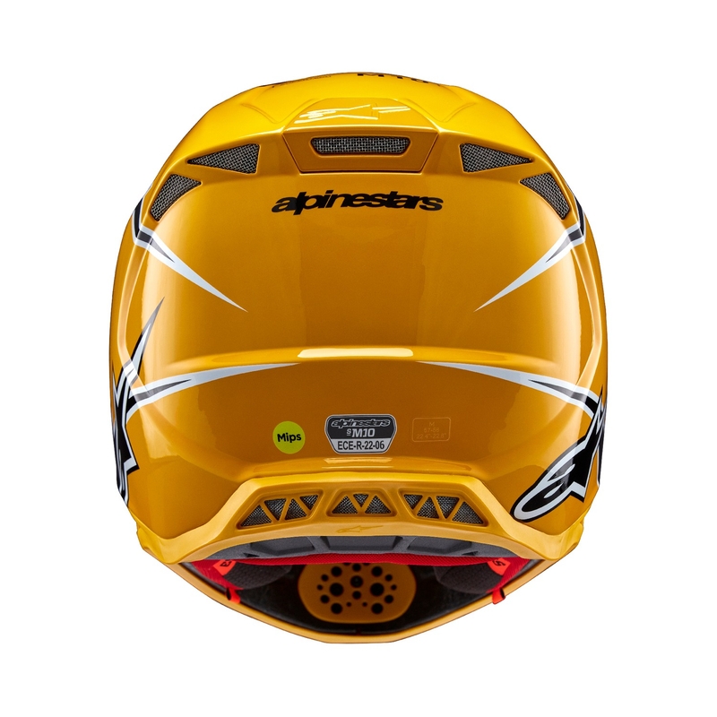 Alpinestars Supertech S-M10 Ampress Motokross kiiver must ja kollane