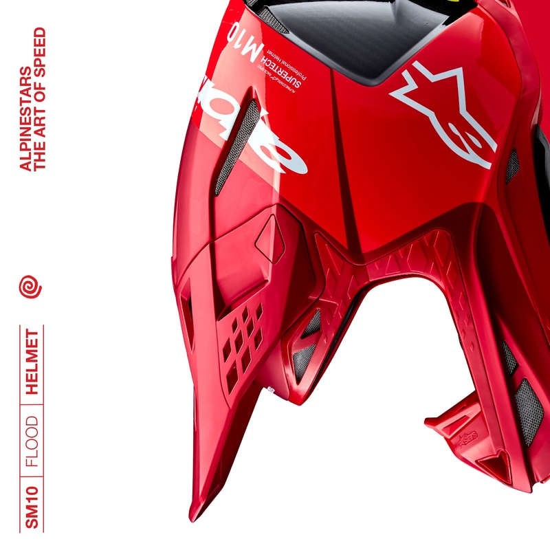 Alpinestars Supertech S-M10 Flood motokrossikiiver matt fluo punane