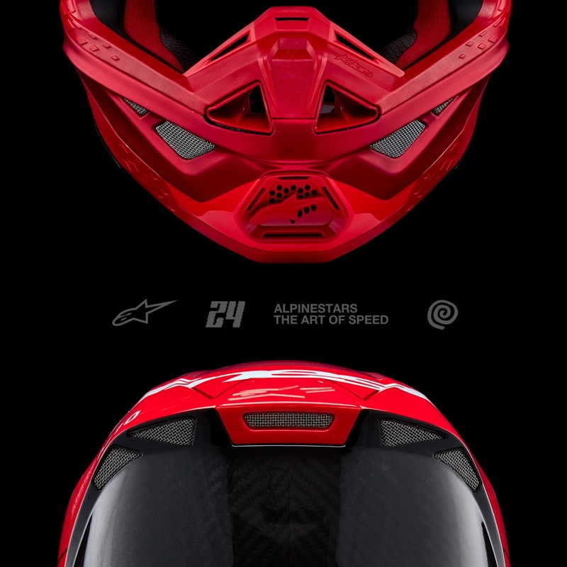 Alpinestars Supertech S-M10 Flood motokrossikiiver matt fluo punane