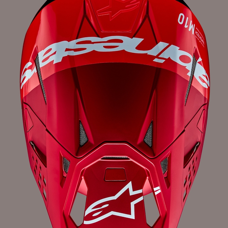Alpinestars Supertech S-M10 Flood motokrossikiiver matt fluo punane