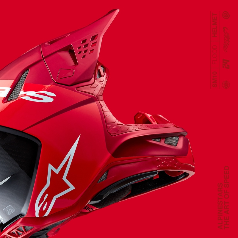 Alpinestars Supertech S-M10 Flood motokrossikiiver matt fluo punane