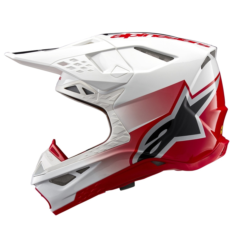 Alpinestars Supertech S-M10 Unite motokrossikiiver punane ja valge