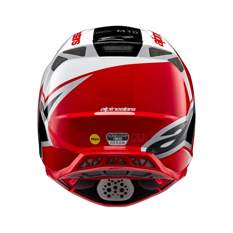 Alpinestars Supertech S-M10 Unite motokrossikiiver punane ja valge