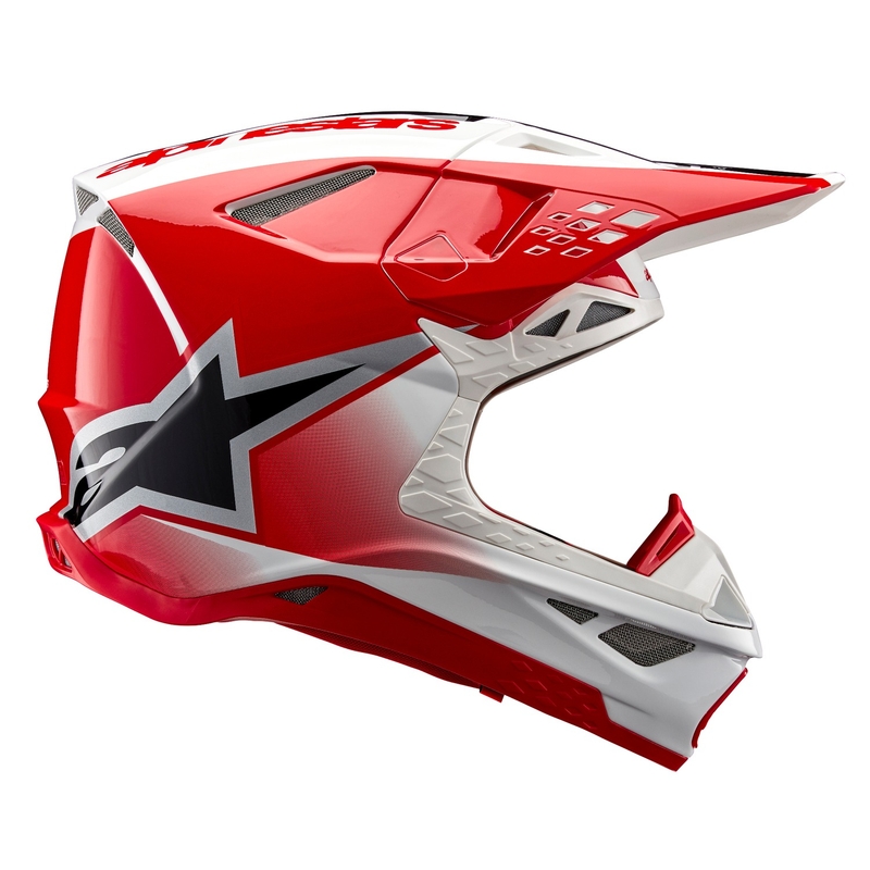 Alpinestars Supertech S-M10 Unite motokrossikiiver punane ja valge