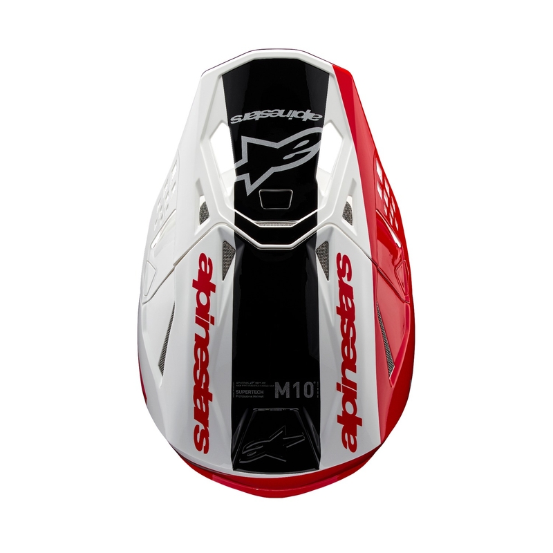 Alpinestars Supertech S-M10 Unite motokrossikiiver punane ja valge