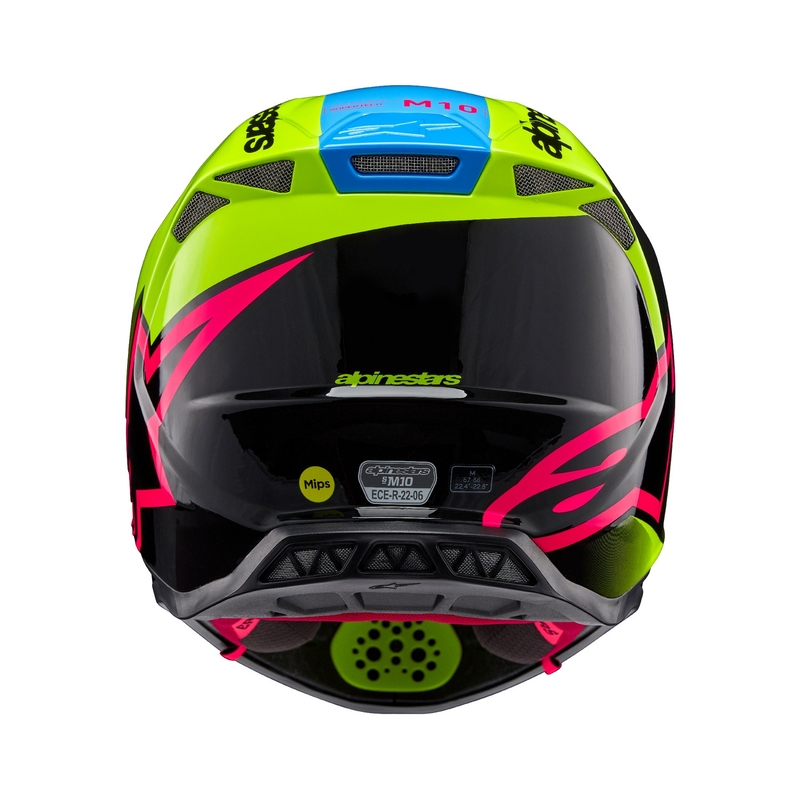 Alpinestars Supertech S-M10 Unite fluo kollane-must-roosa motokrossikiiver