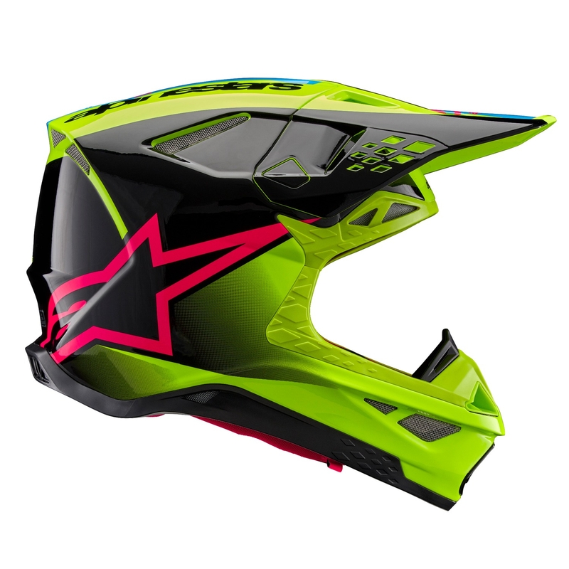Alpinestars Supertech S-M10 Unite fluo kollane-must-roosa motokrossikiiver