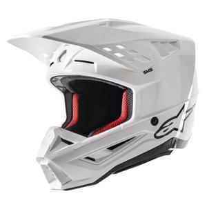 Alpinestars S-M5 Solid Motokross kiiver valge