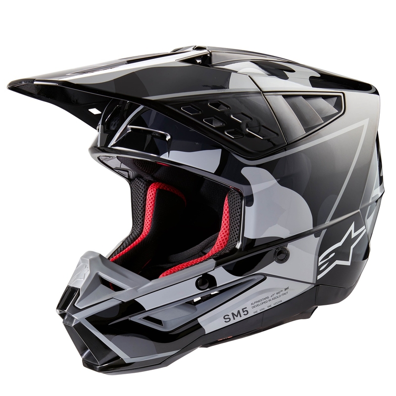 Alpinestars S-M5 Rover 2 motokrossikiiver must ja hõbedane