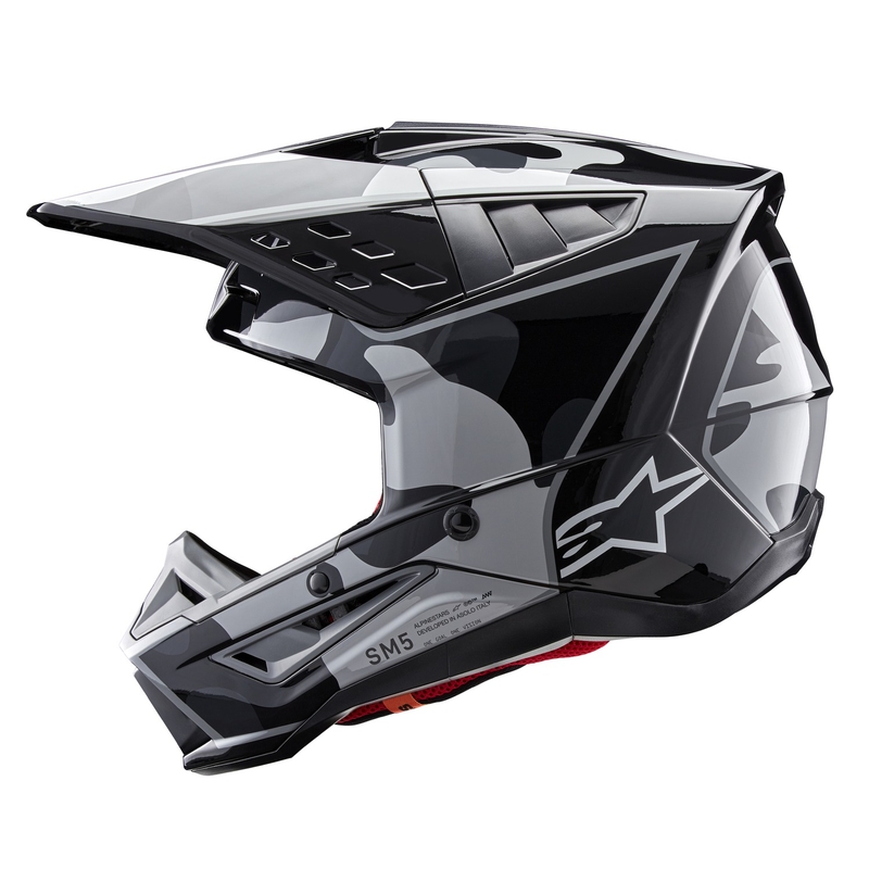 Alpinestars S-M5 Rover 2 motokrossikiiver must ja hõbedane