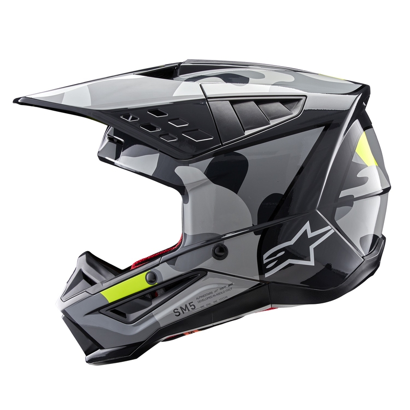 Alpinestars S-M5 Rover 2 motokrossikiiver tumehall-fluo kollane