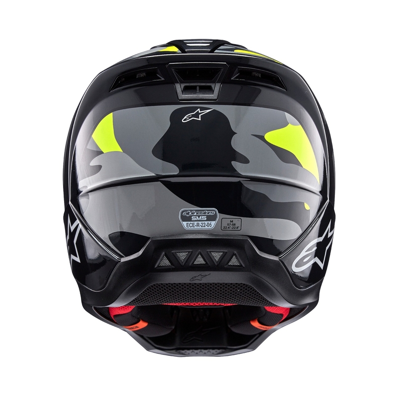 Alpinestars S-M5 Rover 2 motokrossikiiver tumehall-fluo kollane