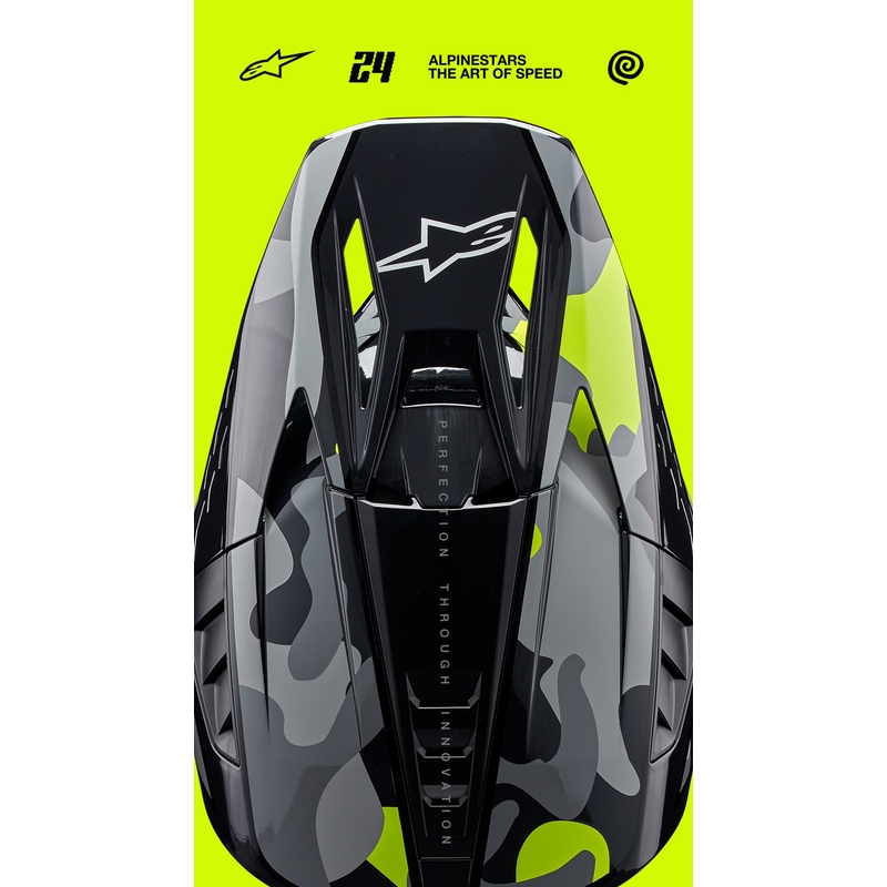 Alpinestars S-M5 Rover 2 motokrossikiiver tumehall-fluo kollane