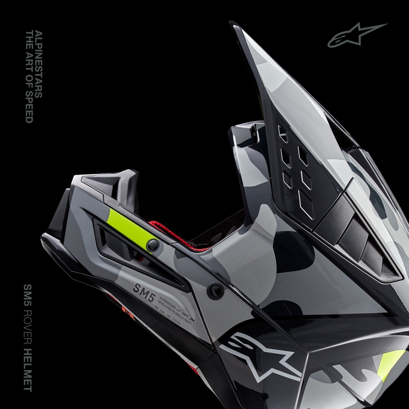 Alpinestars S-M5 Rover 2 motokrossikiiver tumehall-fluo kollane