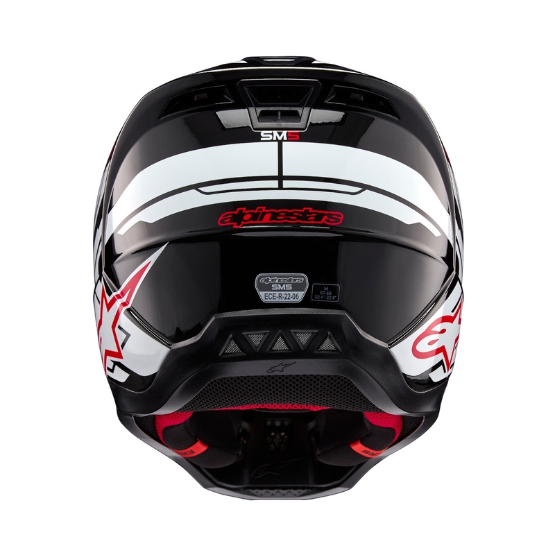 Alpinestars S-M5 Action 2 must-valge-fluoripunane motokrossikiiver