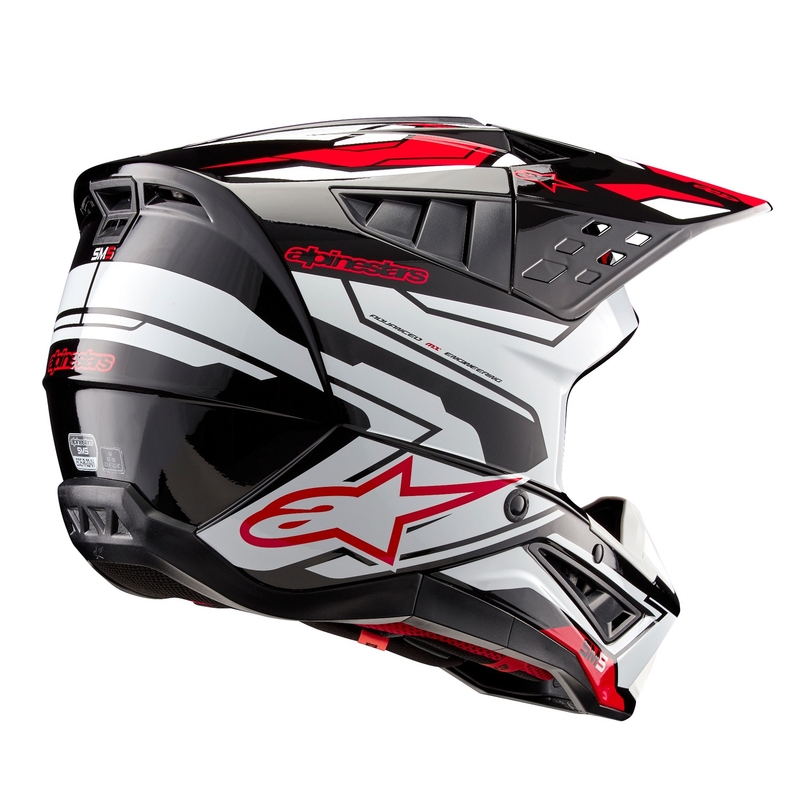 Alpinestars S-M5 Action 2 must-valge-fluoripunane motokrossikiiver