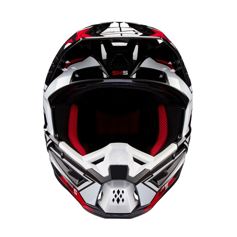Alpinestars S-M5 Action 2 must-valge-fluoripunane motokrossikiiver
