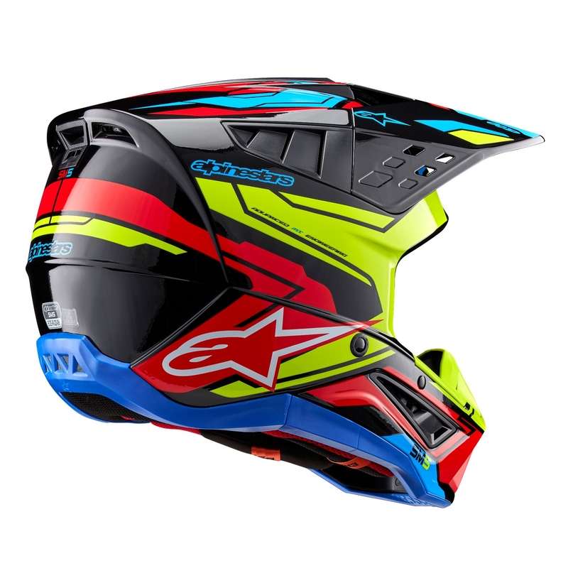 Alpinestars S-M5 Action 2 fluo kollane-fluo punane motokrossikiiver