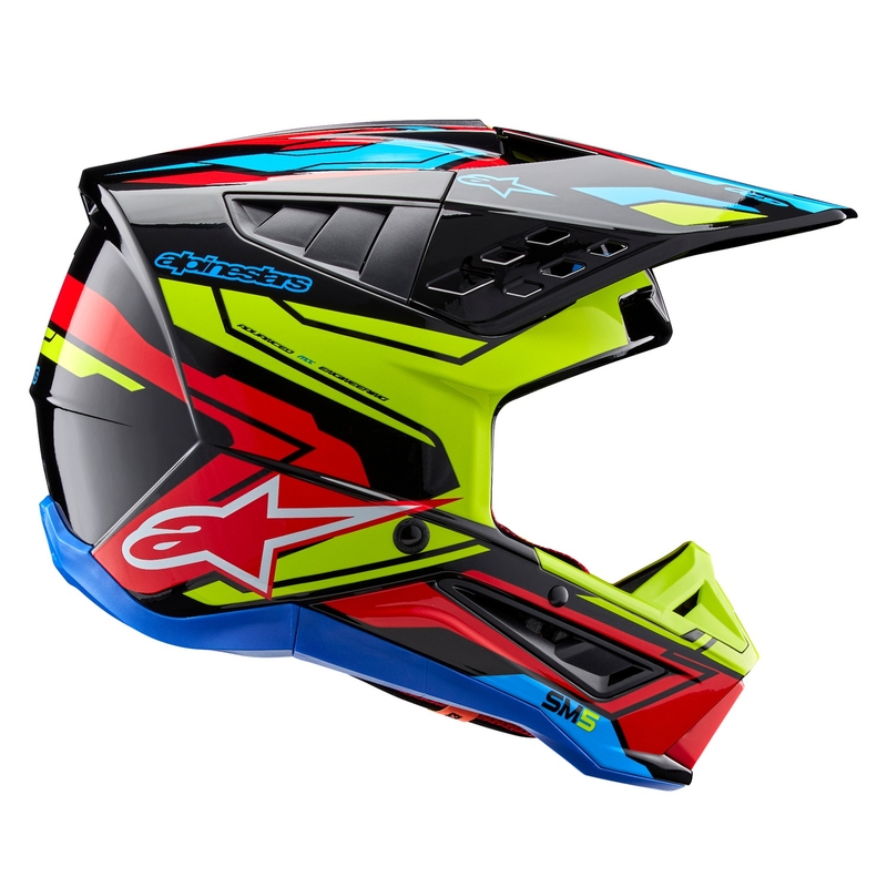 Alpinestars S-M5 Action 2 fluo kollane-fluo punane motokrossikiiver