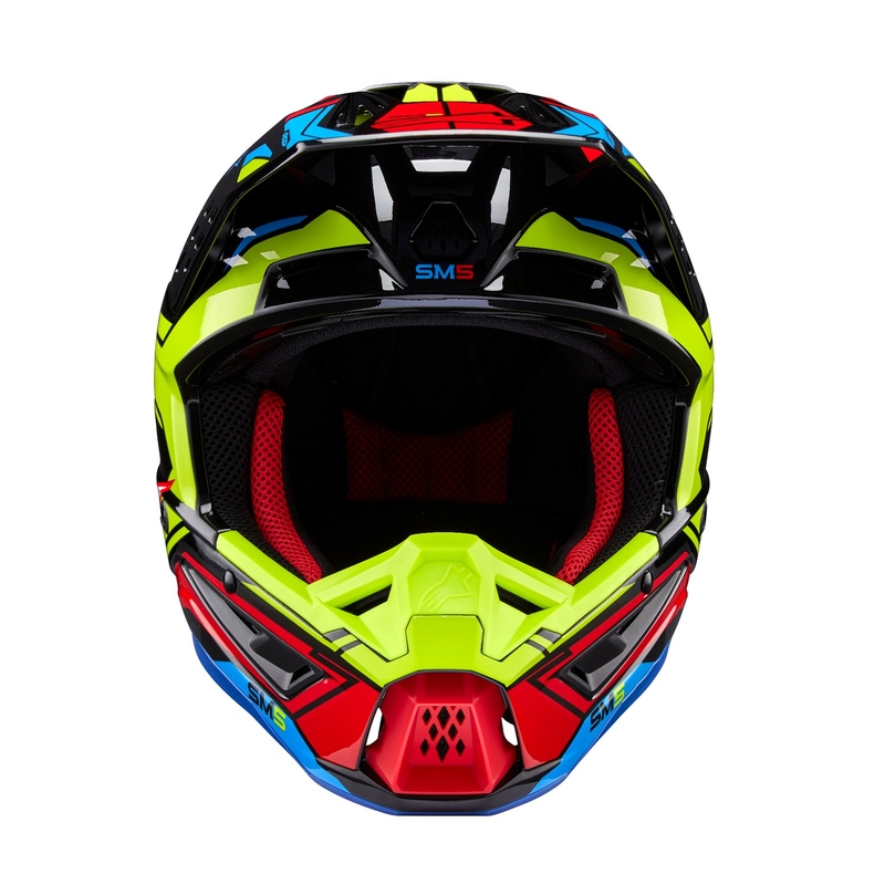 Alpinestars S-M5 Action 2 fluo kollane-fluo punane motokrossikiiver