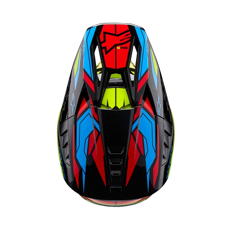 Alpinestars S-M5 Action 2 fluo kollane-fluo punane motokrossikiiver